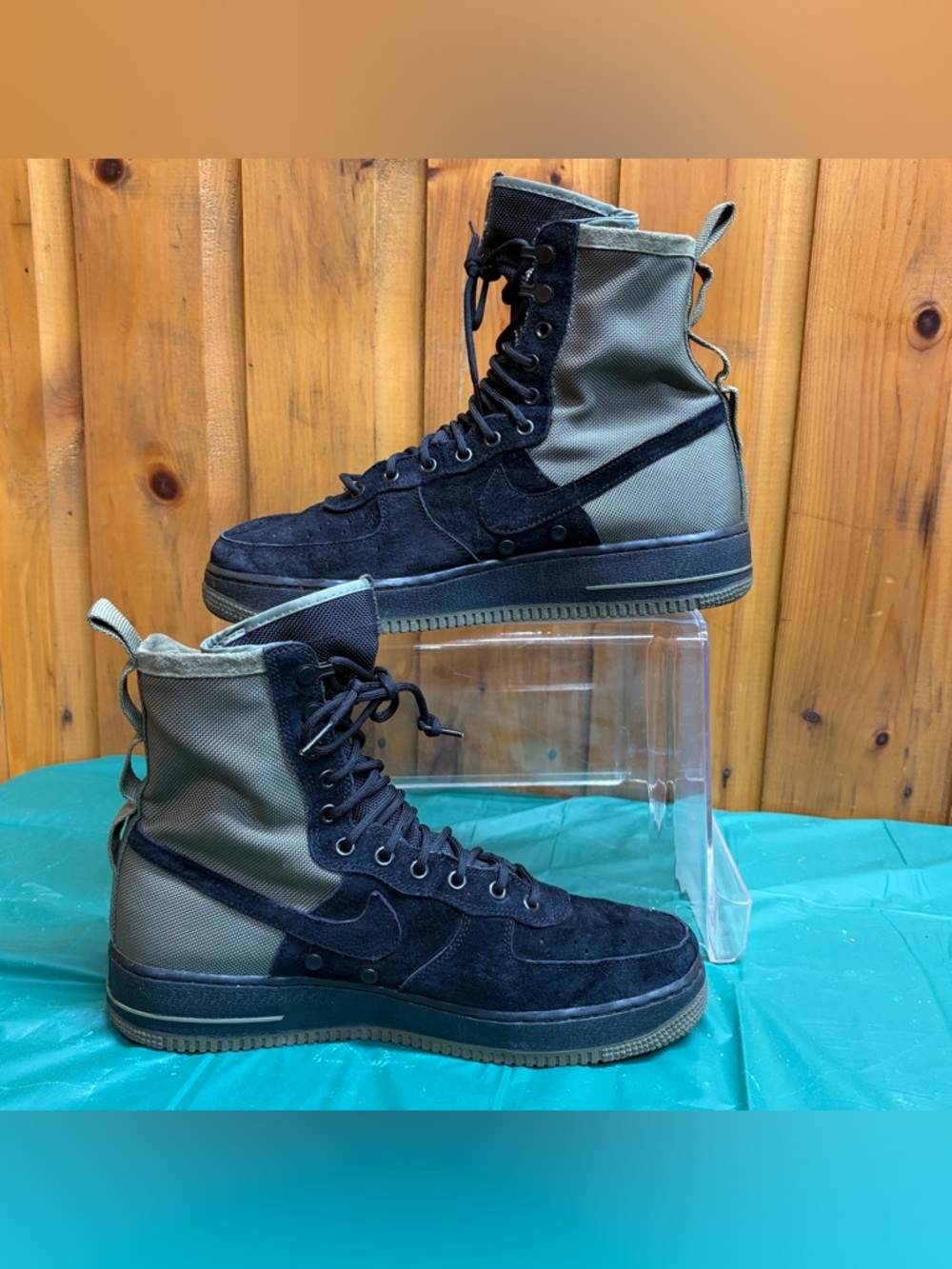 Nike SF Air Force 1 High Black Medium Olive 864024-004 Men's Sz 12 Special Field - Picture 6 of 10